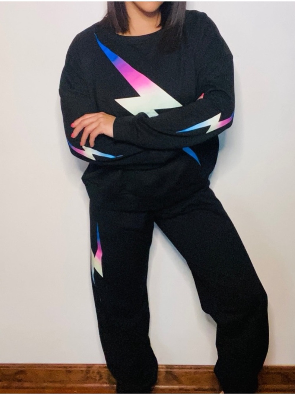 Lightning bolt loungewear set